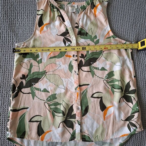 Nicole Miller Multicolor Floral Sleeveless Blouse - Picture 4 of 9